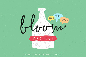 The Bloom Project, a Script Font by vuuuds