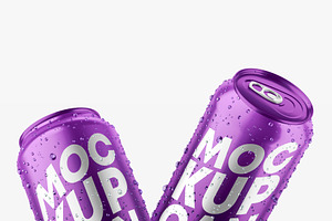 6 Metallic Can Mockups