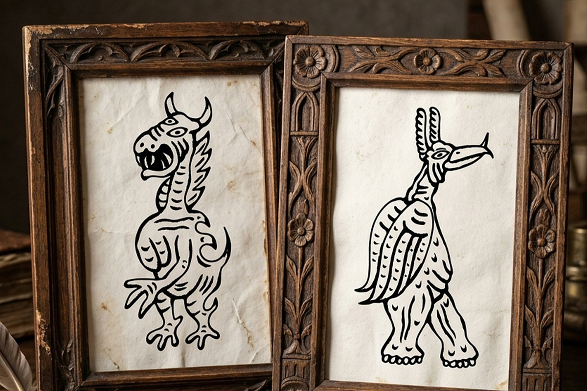 Medieval Monsters Vol 1, a Decorative Illustration by Tekuni (Photo 5 of 14)
