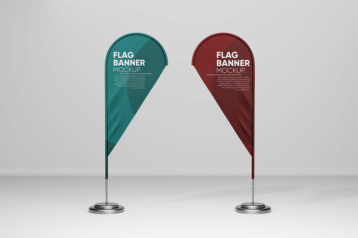 Flag Banner Mockups, an Advertising Mockup by Alhaytar (Photo 2 of 3)