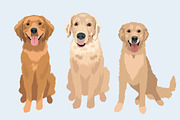Golden Retriever Vector Clip Art, an Illustration by Putnam Road Art (Thumbnail 2 of 3)