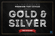 Gold & Silver #2 - 20 Text Styles, a Layer Style Add-On by Jonas Stensgaard (Thumbnail 4 of 23)