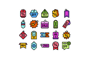 Collection of promotion sale labels, an Object Illustration by pikepicture