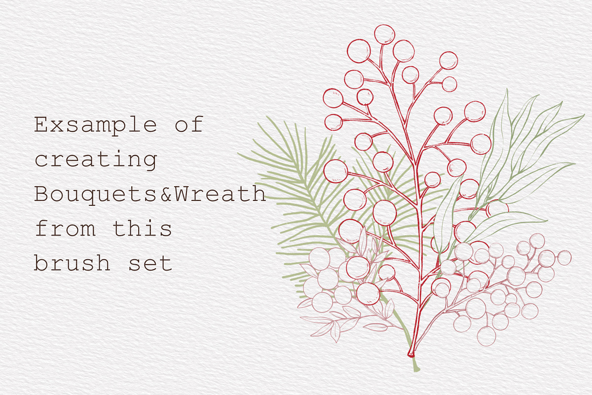 Winter & Christmas Plants,Procreate, a Brush Add-On by Sense Library (Photo 8 of 11)