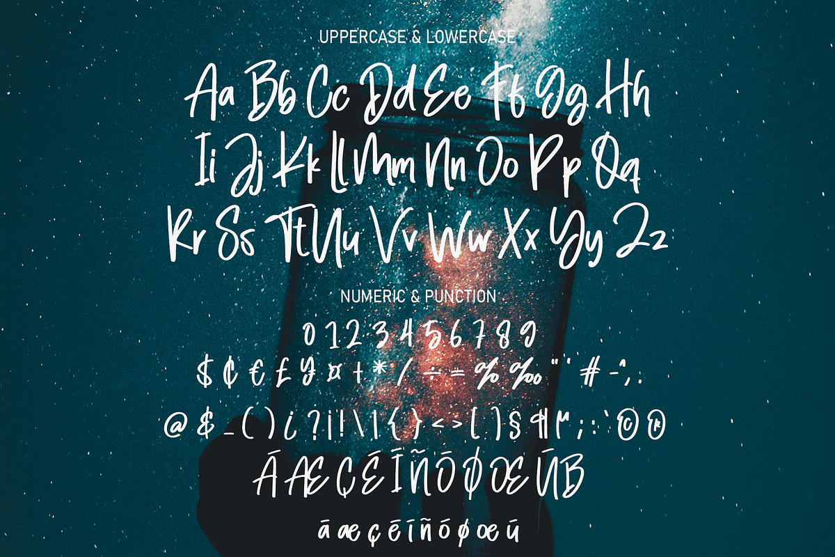 Night Stars | Script Font, a Script Font by Scratchones (Photo 7 of 8)