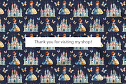 Fairytale Princess Pattern & Clipart, a Person Illustration by GoldmoonUA (Thumbnail 5 of 5)