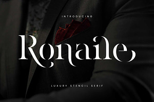 Ronaile - Special Stencil, a Font by Arterfak Project
