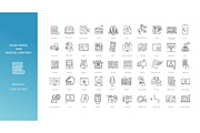Mass Media and Digital Content icons, an Outline Icon by Tettygreen (Thumbnail 1 of 2)