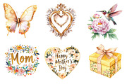 Golden Mother's Day Clipart, an Illustration by CreationArt (Thumbnail 4 of 5)