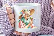 Quirky Grandma Love Ice Cream PNG, an Illustration by CraftArtStudio (Thumbnail 5 of 6)