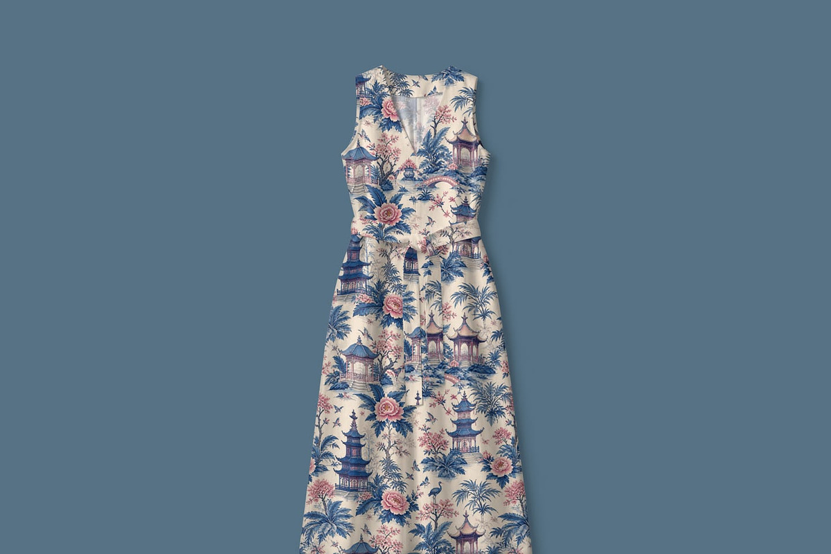 Chinoiserie Pagoda Seamless Pattern, a Pattern Graphic by elif (Photo 7 of 10)