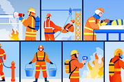 Firefighter Illustration Art Set, a Person Illustration by Brickclay (Thumbnail 6 of 9)