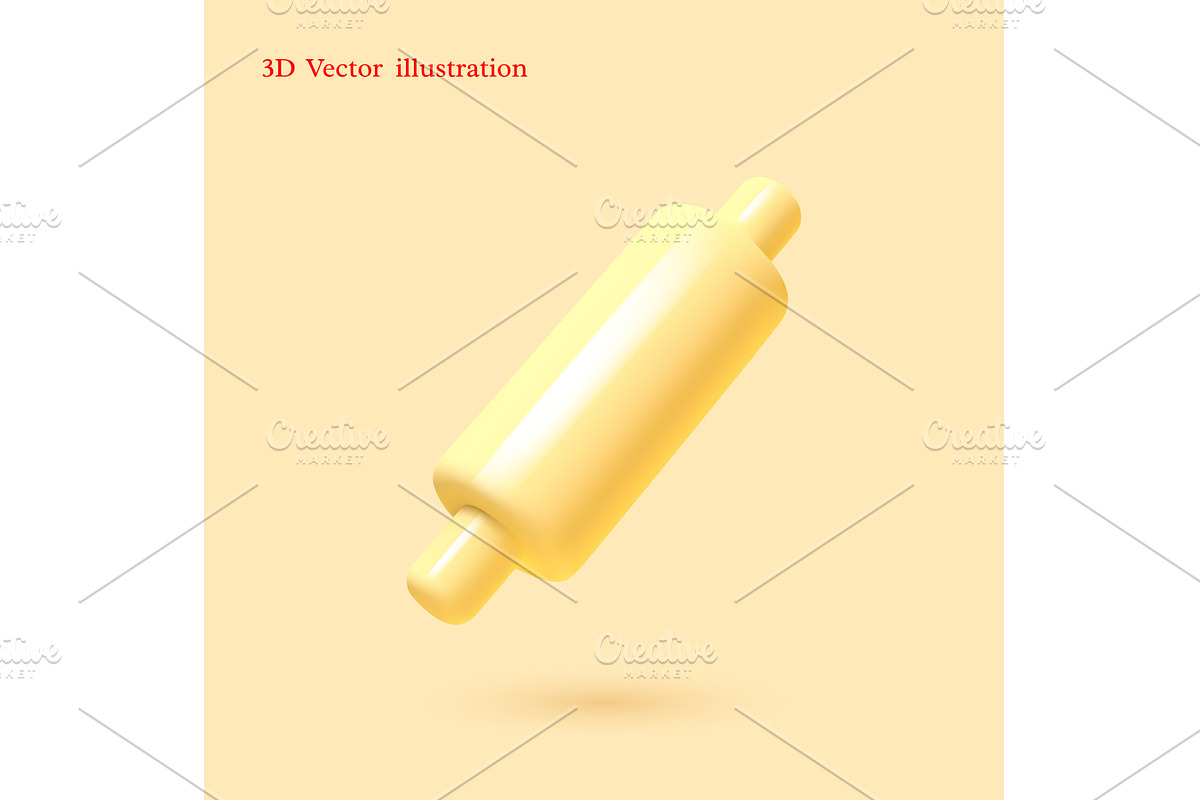 3D vector illustration of a rolling, an Object Illustration by Liudmyla Matviiets