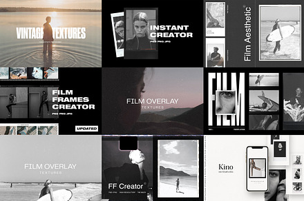 FILM FRAMES & TEXTURES BUNDLE, a Texture Graphic by The Muza