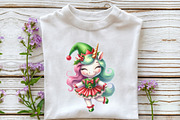 Watercolor Christmas Cute Unicorn, a Seasonal Illustration by Rose Art (Thumbnail 4 of 7)