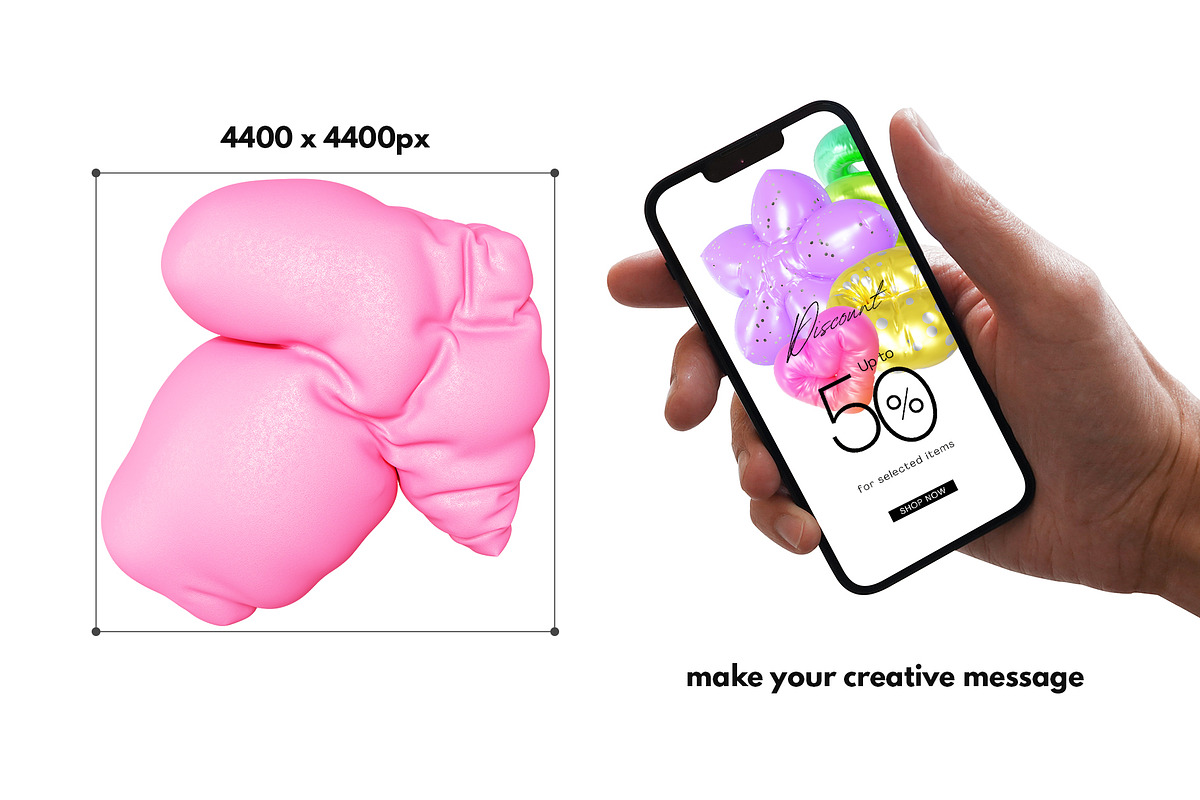 Inflatable 3D Abstract Shapes Pack, a Graphic by LarysaZabrotskaya (Photo 2 of 12)
