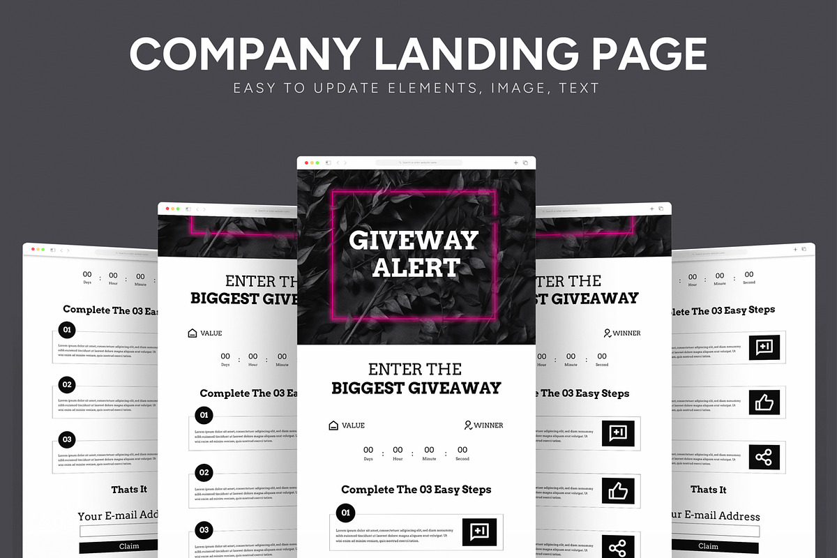 Giveway Email Template, an UI Kit Template by CreativeShaper (Photo 1 of 5)