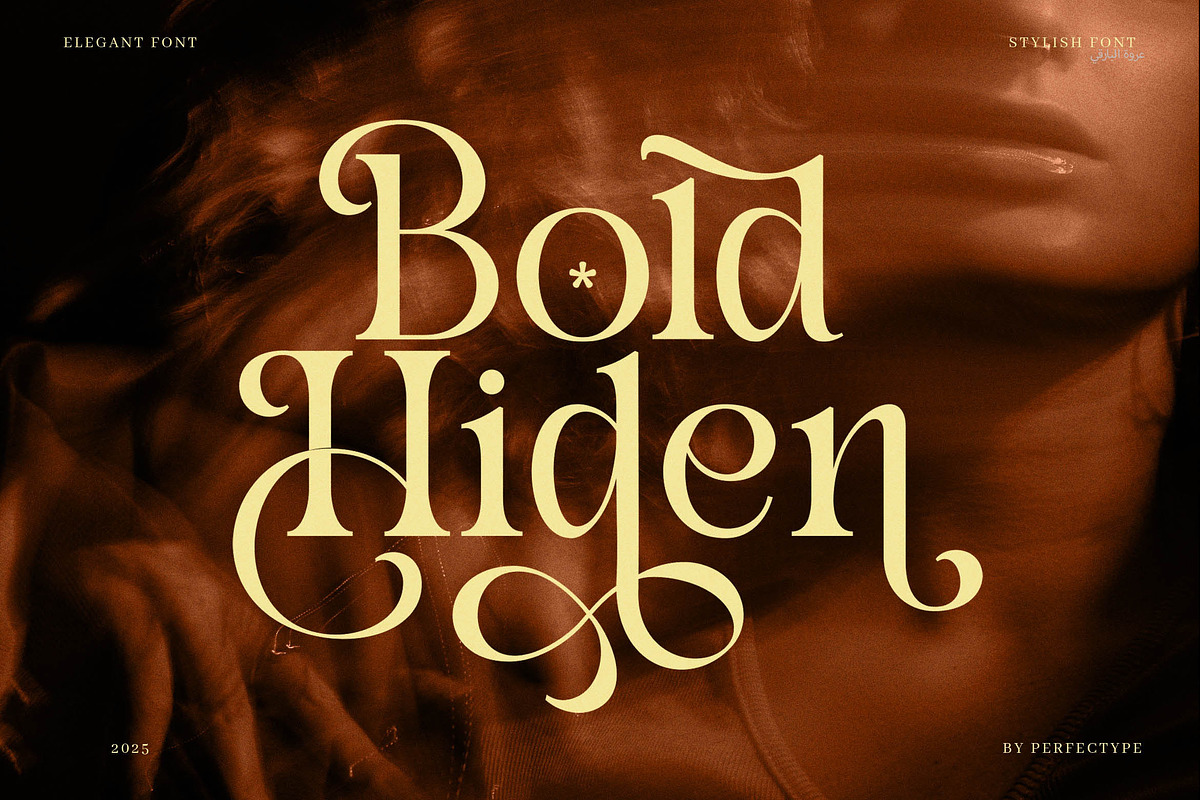 Bold Hiden Calligraphy Serif Font, a Serif Font by Perfectype (Photo 1 of 7)