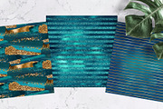 Ocean Gold Digital Paper, a Pattern Graphic by Brandi Lea Designs (Thumbnail 5 of 5)