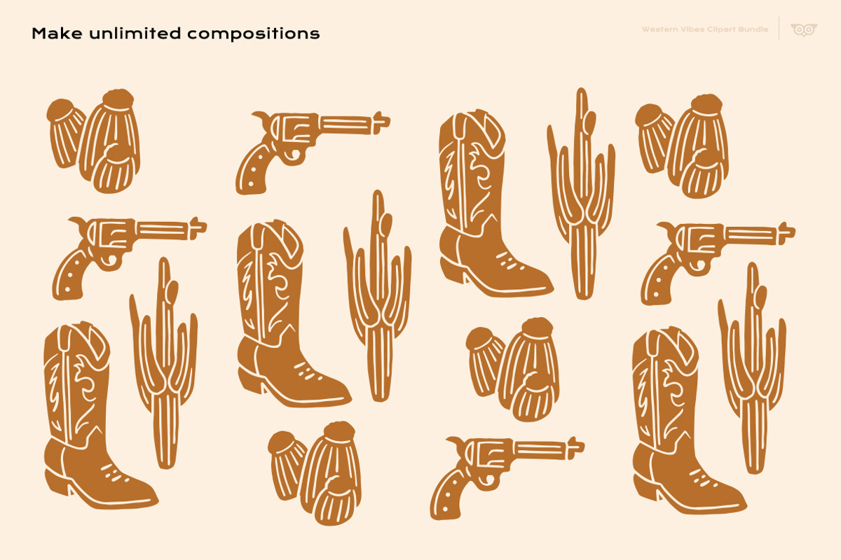 Western Vibes Clipart Bundle, an Object Illustration by ClayStudio (Photo 5 of 8)