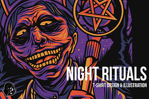 Night Rituals Halloween Illustration