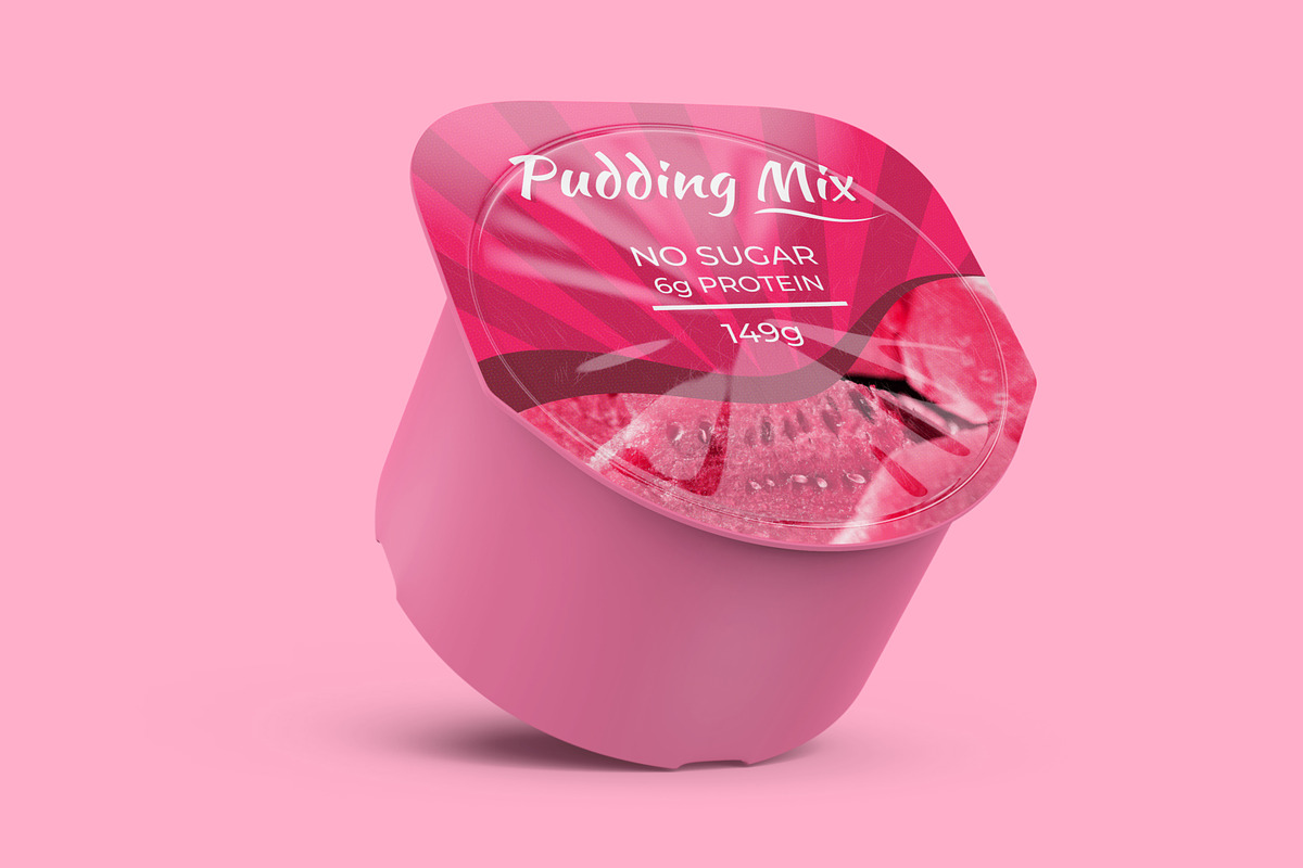 Pudding Jelly Cup Mockup, a Cups & Container Mockup by Digitalphaser (Photo 3 of 11)
