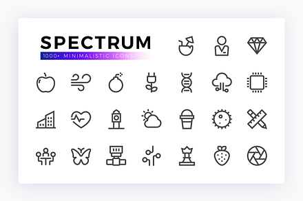 1000+ Minimalist Icons Bundle, an Outline Icon by P.F. Creative Lab