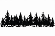 Pine Forest Silhouette Bundle, a Graphic by balal (Thumbnail 15 of 16)