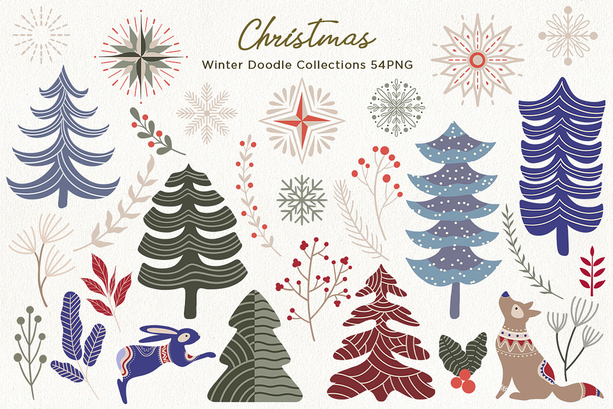 Christmas Doodle Collection, a Decorative Illustration by Papatongartist (Photo 3 of 4)