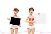 35 Promo Mock-Ups w/ Swimsuit Jenny, an iPad Mockup by Oleg Ribar (Thumbnail 17 of 30)