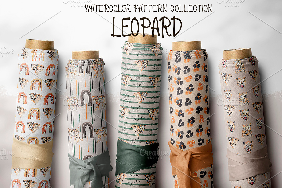 Watercolor Leopard Pattern, a Pattern Graphic by MayaNavits (Photo 1 of 8)