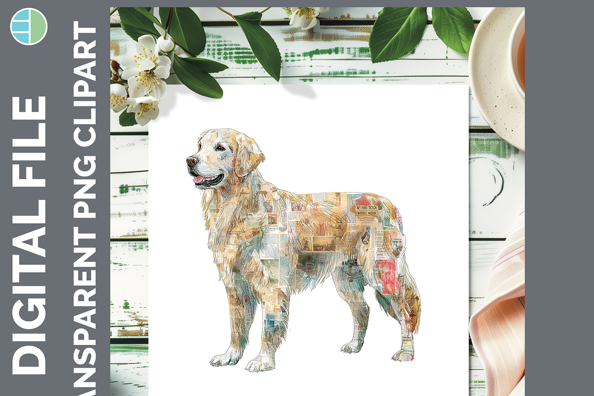 Mixed Media Dog Clipart Bundle PNG, an Animal Illustration by Enliven Designs (Photo 5 of 8)
