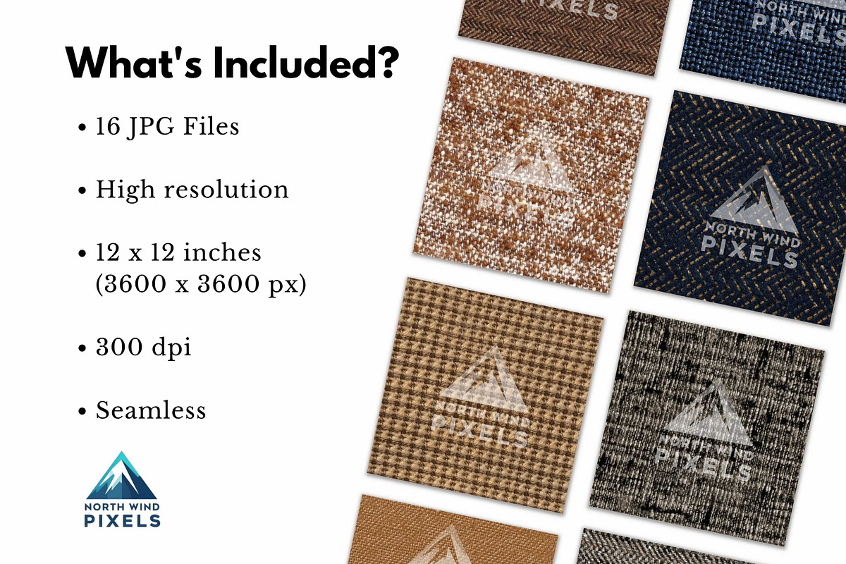 16 Academic Tweed Digital Papers, a Pattern Graphic by NorthWindPixels (Photo 3 of 4)