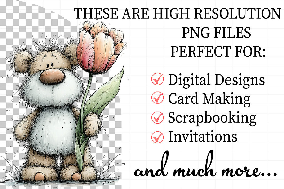 Whimsical Easter Teddy Bear Clipart, an Illustration by Daily.Designs (Photo 2 of 8)