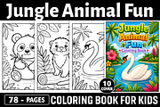 Jungle Animal Coloring Book for Kids, an Animal Illustration by Ink Gallery (Thumbnail 1 of 7)