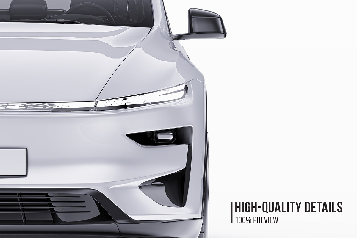2026 Performance EV Crossover Set, an Advertising Mockup by Halal Graphic Studio (Photo 3 of 12)