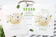 Vegan Cruelty Free Animals Stickers, an Object Graphic by Catherine Wheel (Thumbnail 7 of 12)