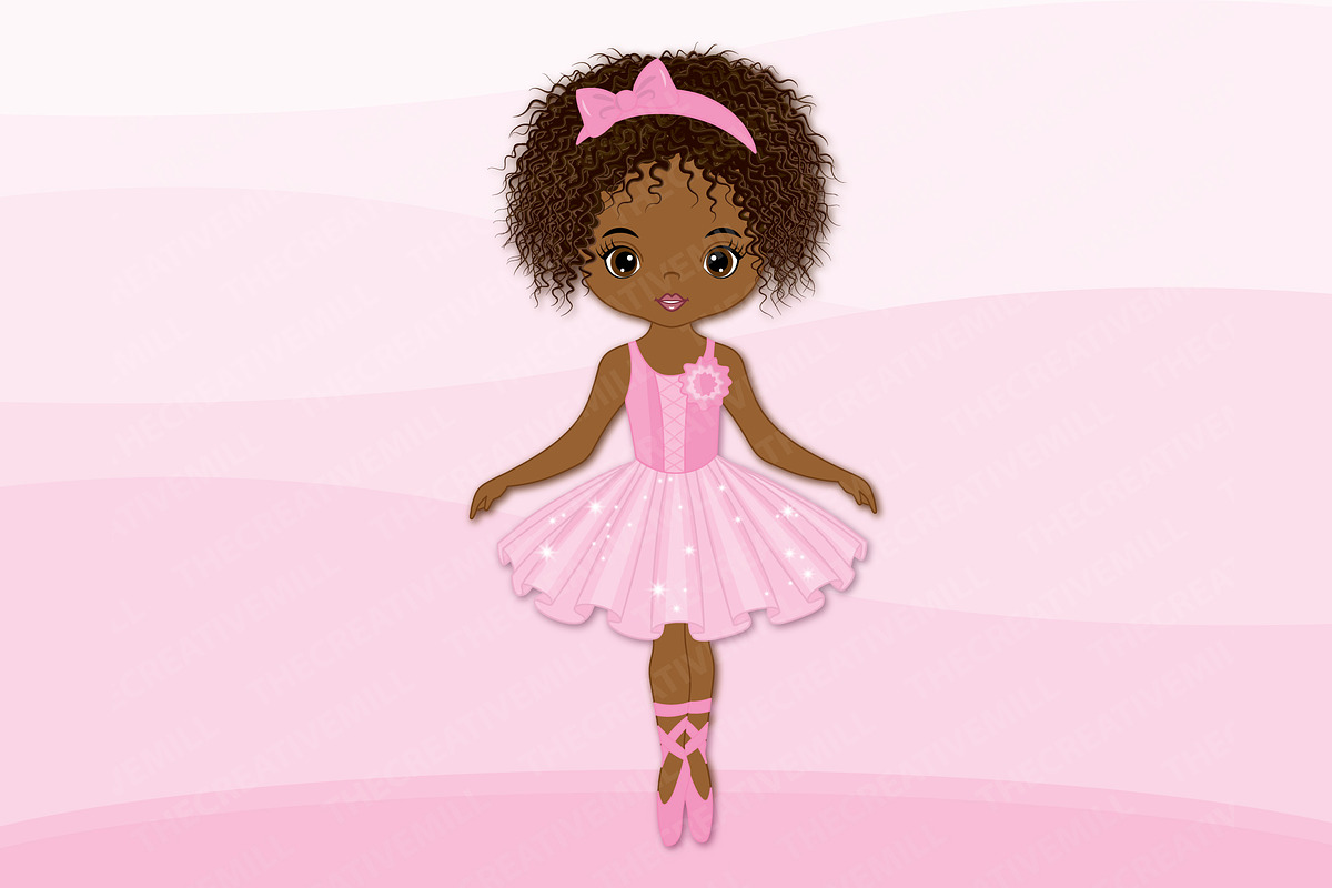 Vector African American Ballerina, an Illustration by TheCreativeMill (Photo 5 of 5)