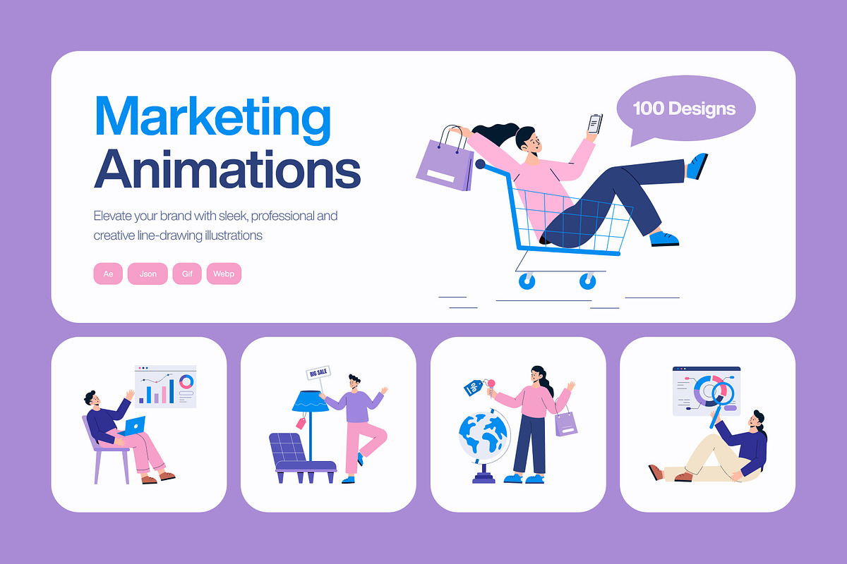 Animated Digital Marketing, a Technology Illustration by Brickclay (Photo 1 of 4)