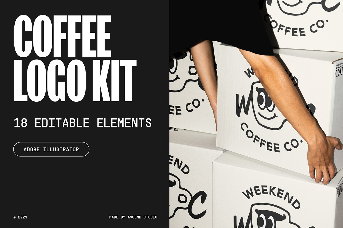 Coffee Logo Kit Template | by ASCEND, a Branding & Logo Template by Ascend Studio (Photo 1 of 8)
