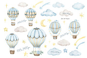 Teddy bear, hot air balloons clipart, an Animal Illustration by Solo Art Original (Thumbnail 2 of 8)