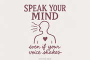 Speak Your Mind Even If Your Voice, an Illustration by SharpMarketplace (Thumbnail 1 of 9)