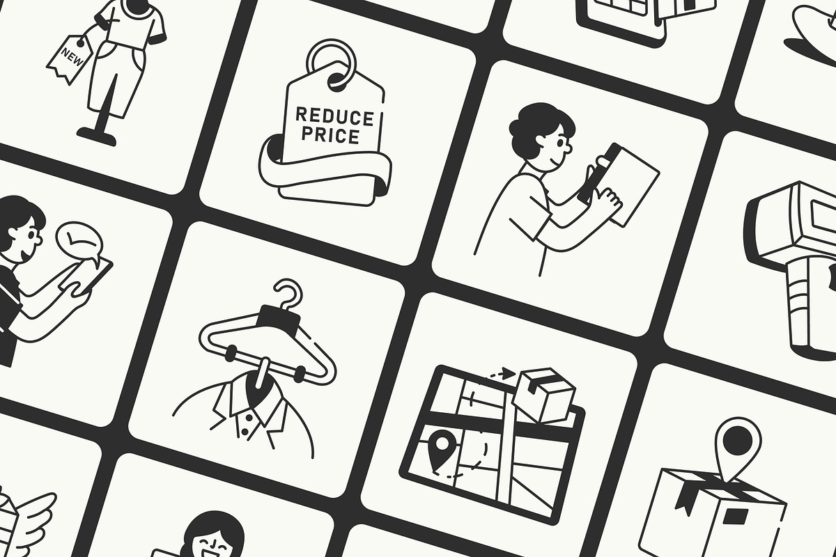 Animated Shopping Drawing Set, an Outline Icon by Vectors Market (Photo 4 of 5)