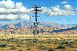 Power transmission towers and lines, a Photo by AlyaAnd