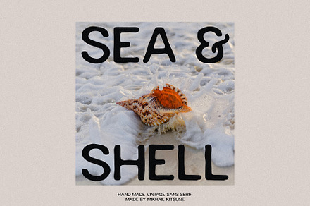 Sea & Shell - Vintage Sans Serif, a Sans Serif Font by Mikhail Kitsune