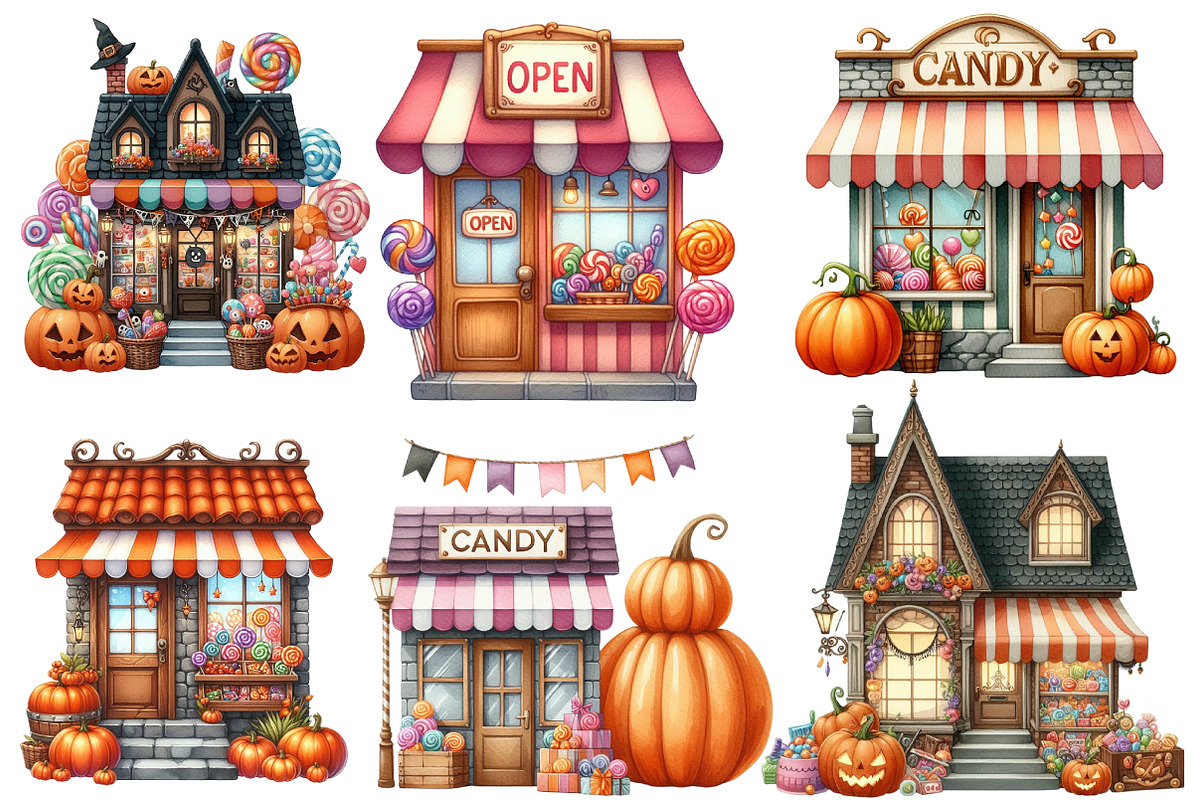 Halloween Candy Shop Clipart, an Illustration by Designworld (Photo 5 of 6)