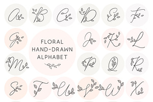 200 Floral Elements EPS,SVG,PSD,PNG