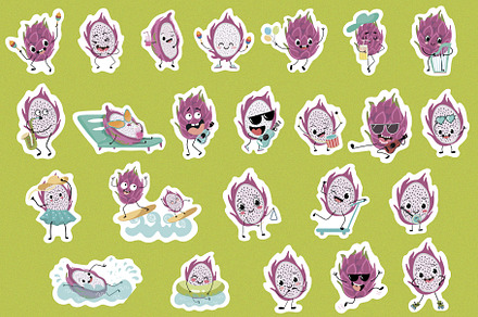 Pytaya, dragon fruit laptop stickers