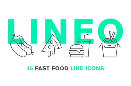 45 FAST FOOD ICONS