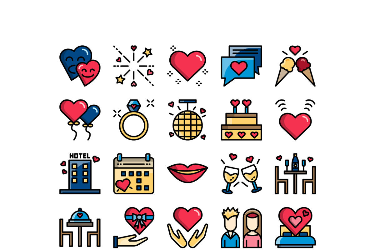 30 Date Night Icon Sets, an Icon by VINZENCE STUDIO (Photo 4 of 4)